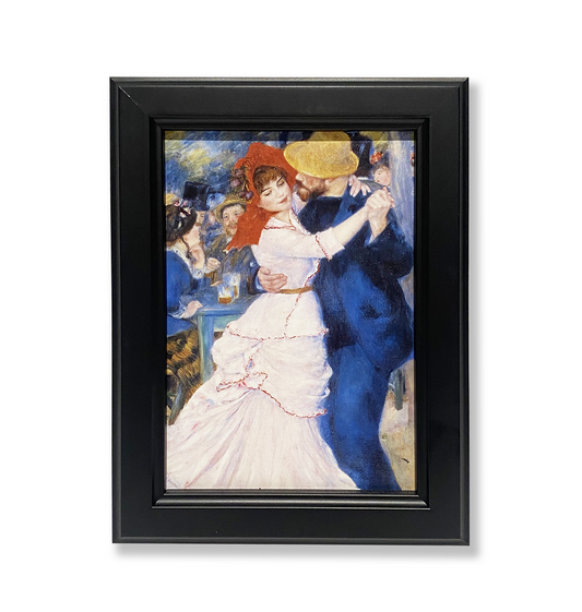 Renoir, Dance at Bougival black Framed Postcard